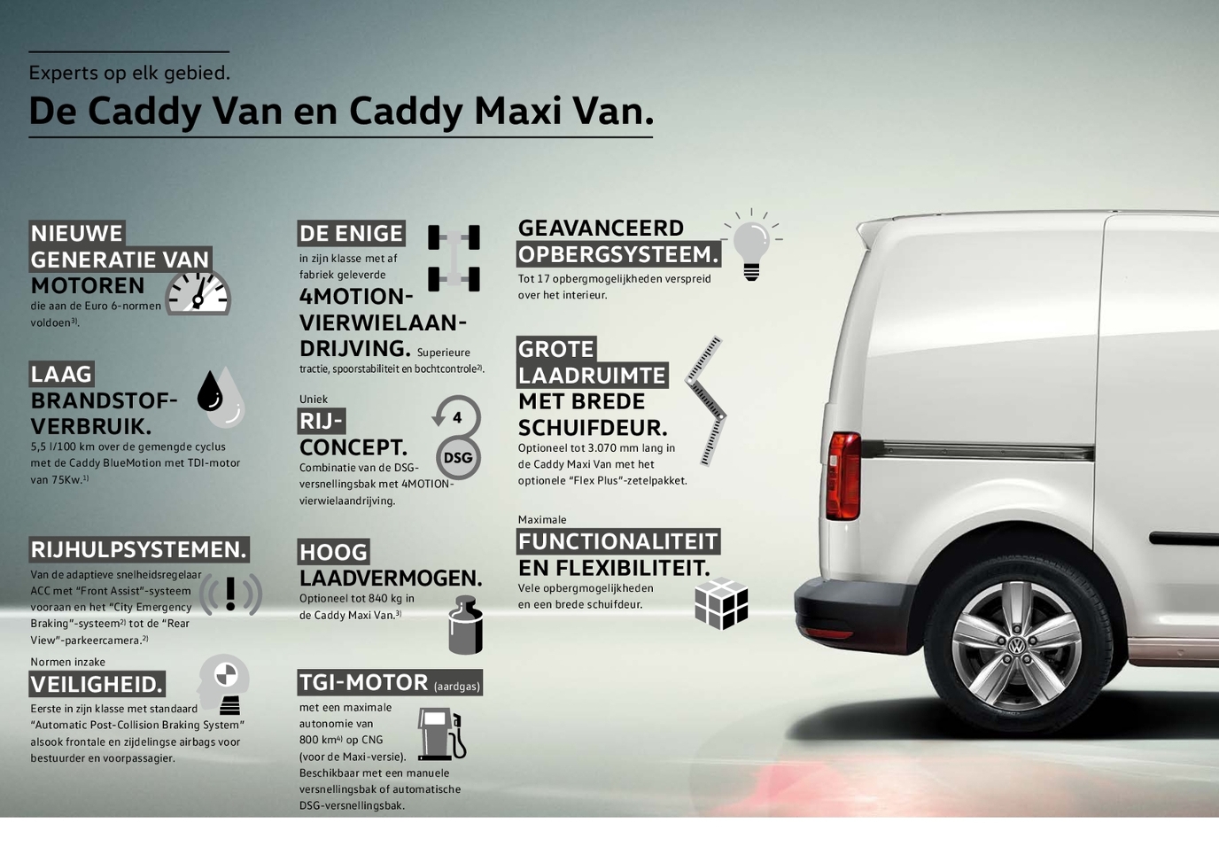 Vertrouwen Voorloper vangst Caddy Van - Catalogue NL