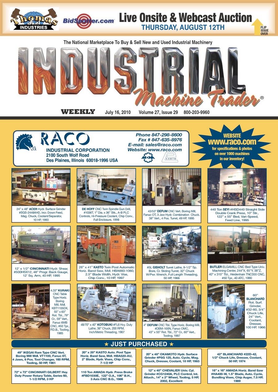 Industrial Machine Trader July 16 2010