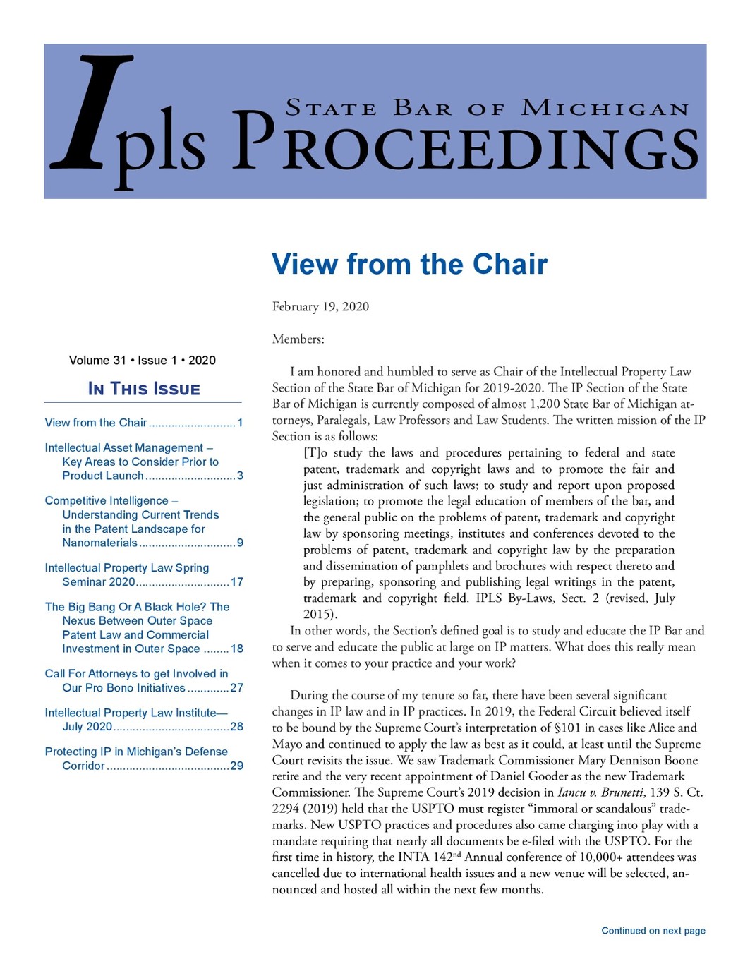 IPLS Proceedings—Vol 31, No 1