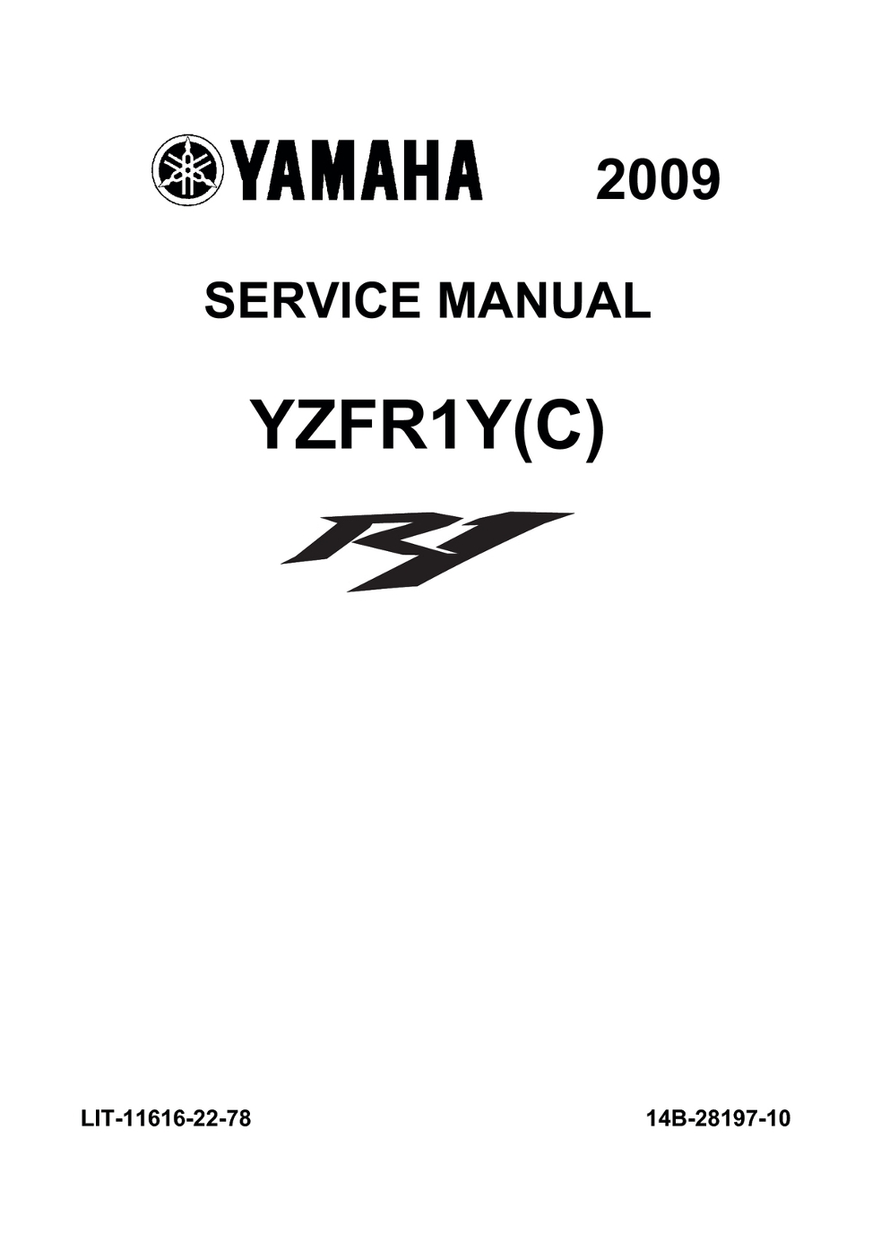 日本未入荷 2009 R1 Yamaha Service Flat Manual アクセサリー