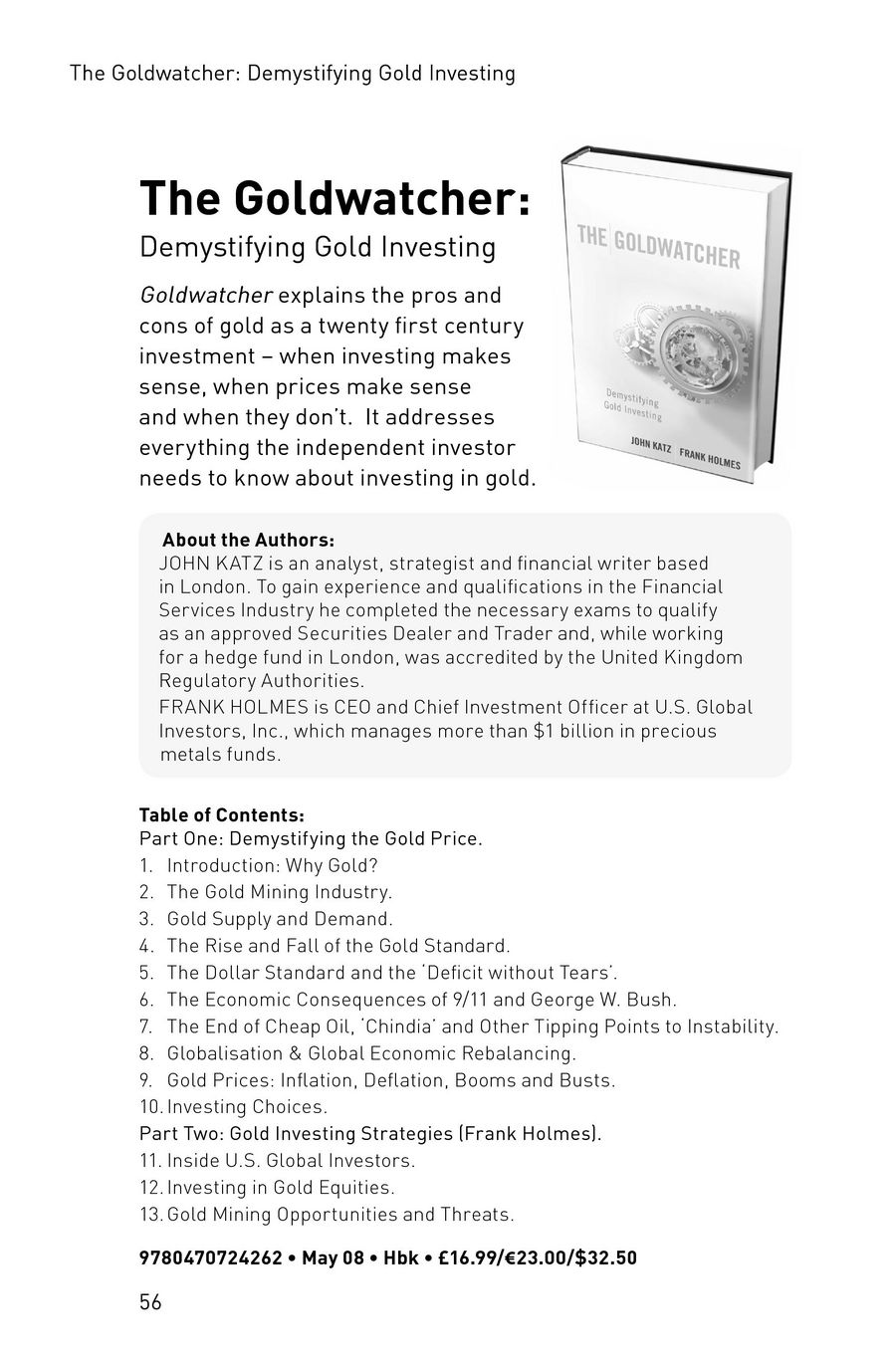 Demystifying Gold Investing The Goldwatcher