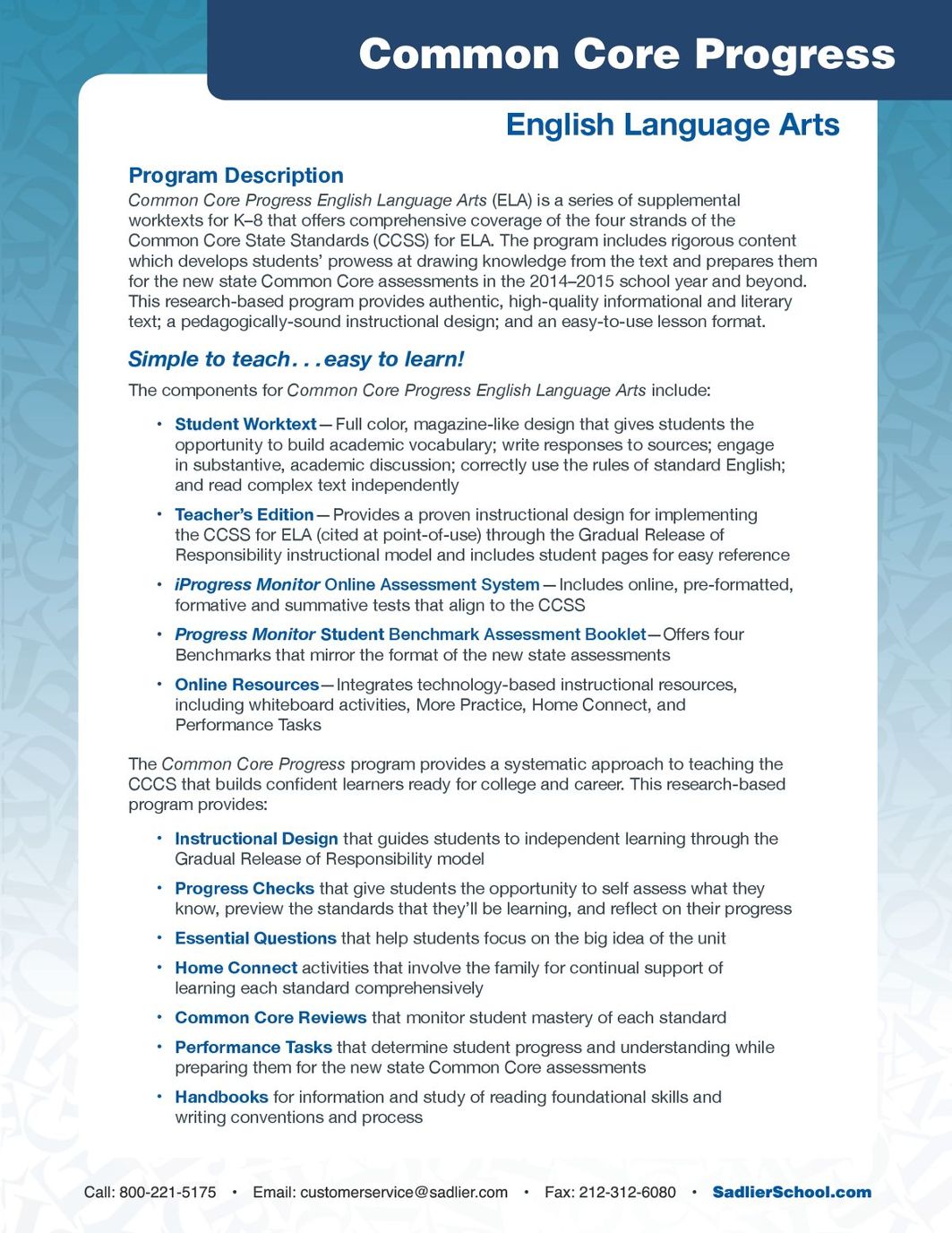 Common Core Progress-English Language Arts-Gr 2 Student Edition