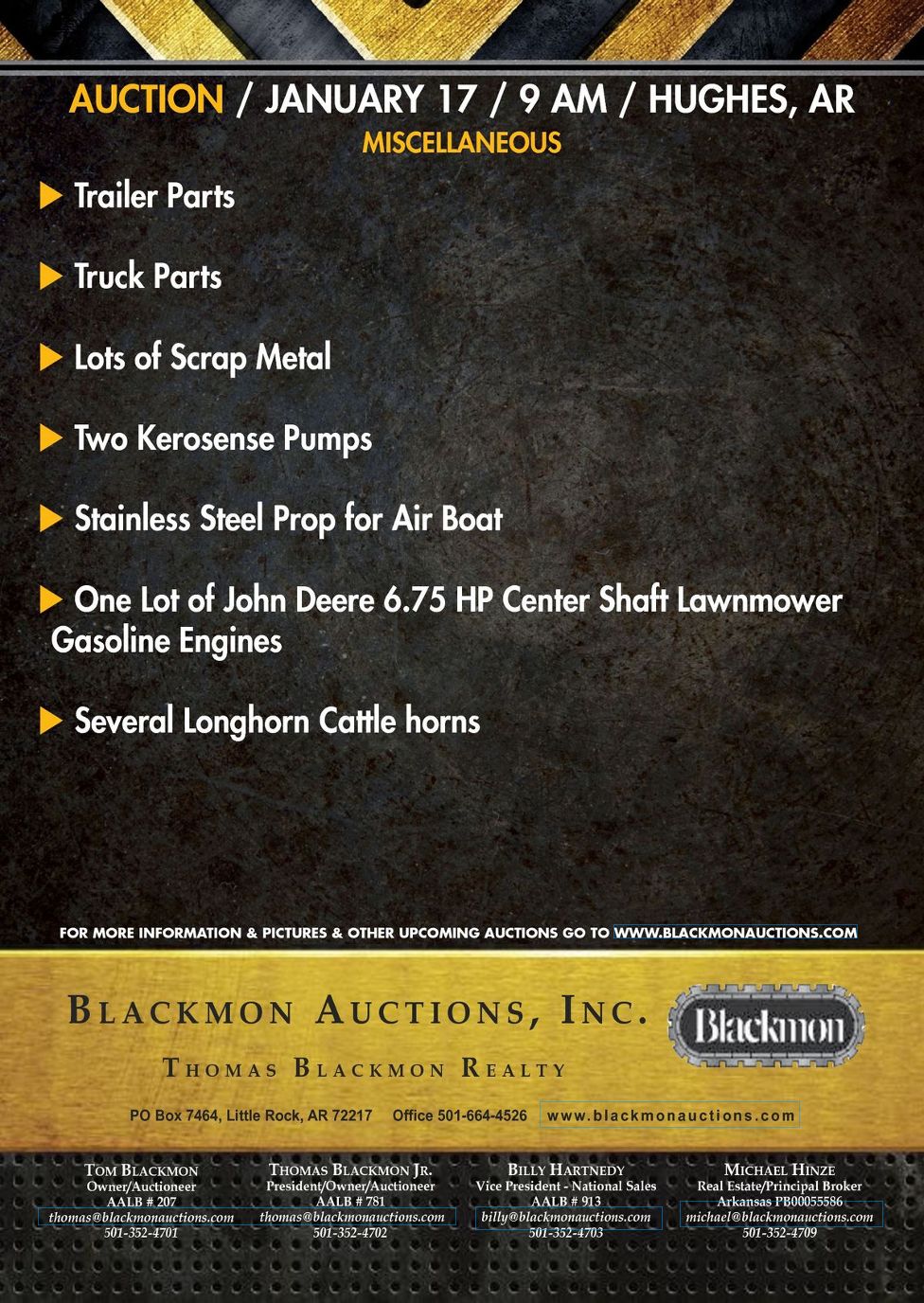 Upcoming Auctions — Blackmon Auctions