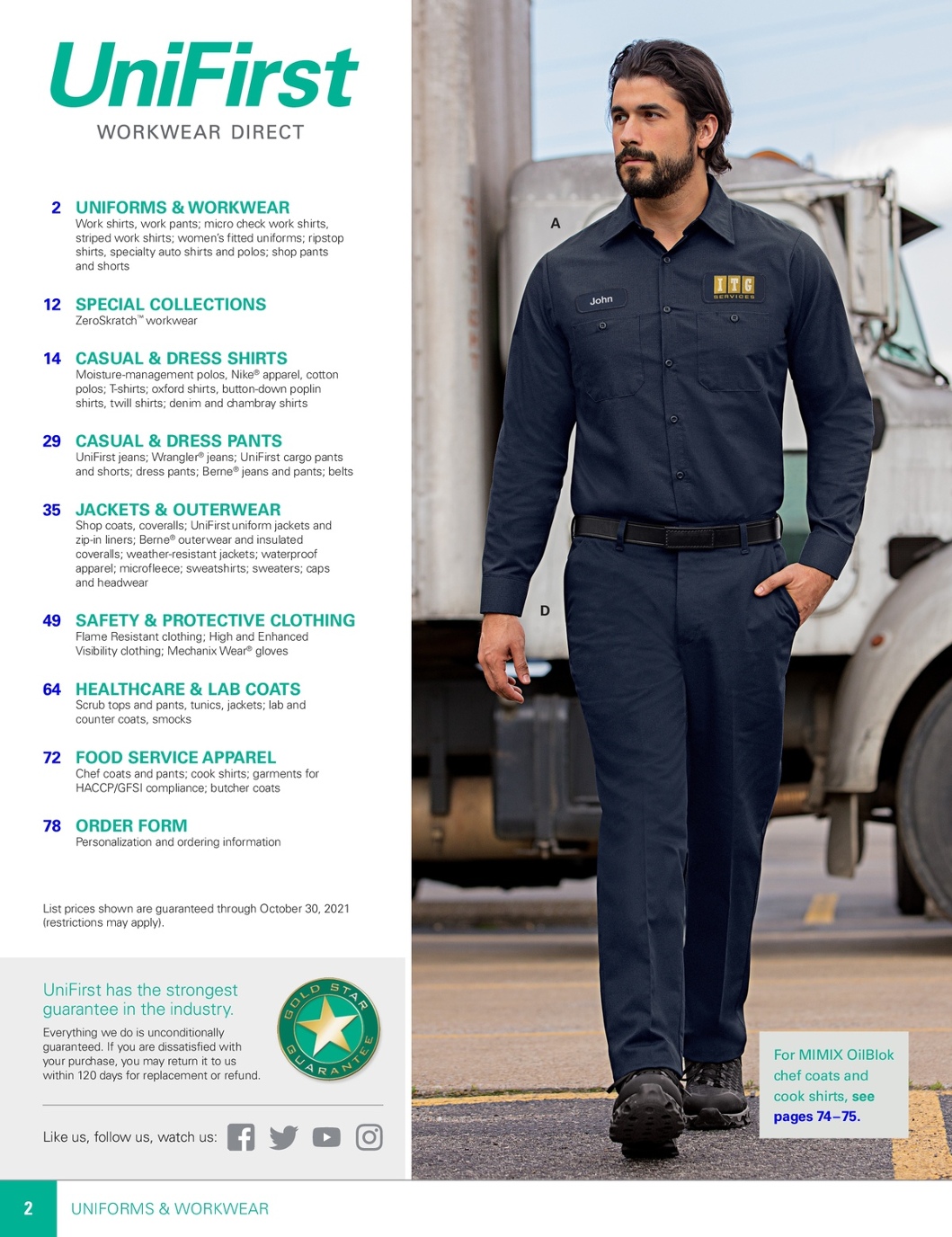 unifirst cargo pants