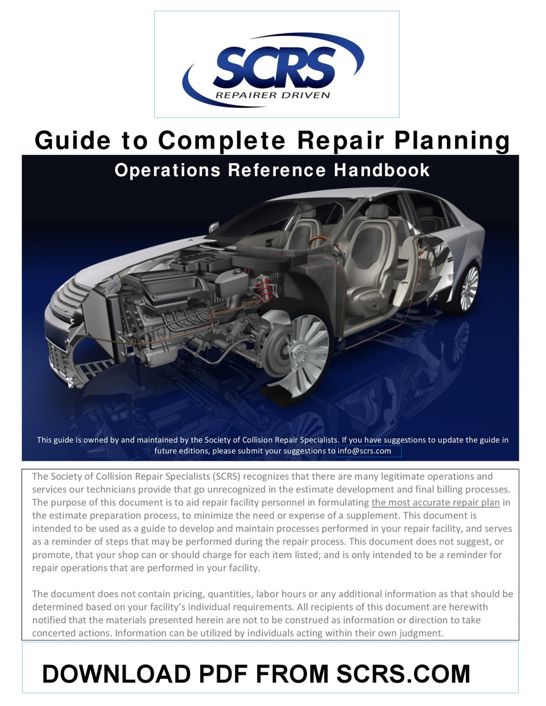 SCRS Guide to Complete Repair Planning - 2016 Digital Update
