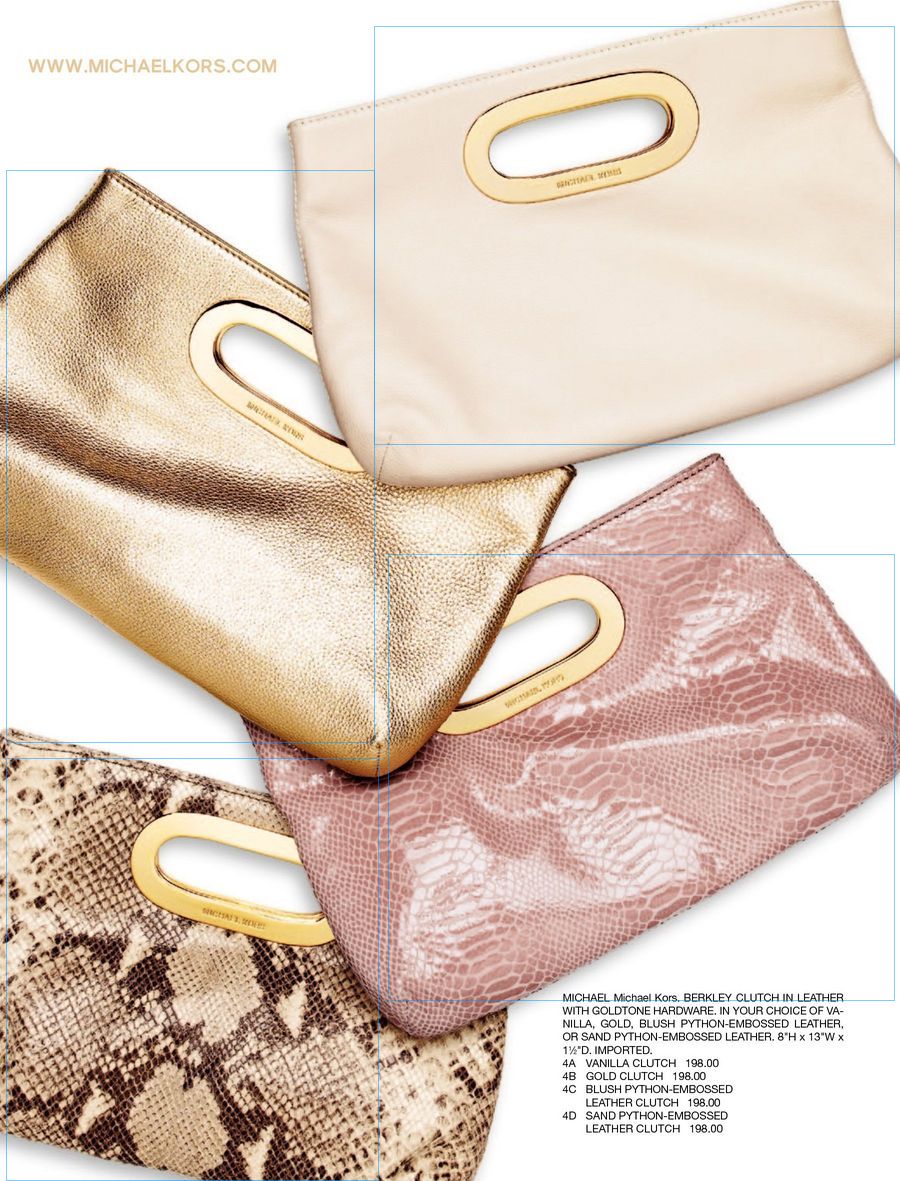 mk gold clutch
