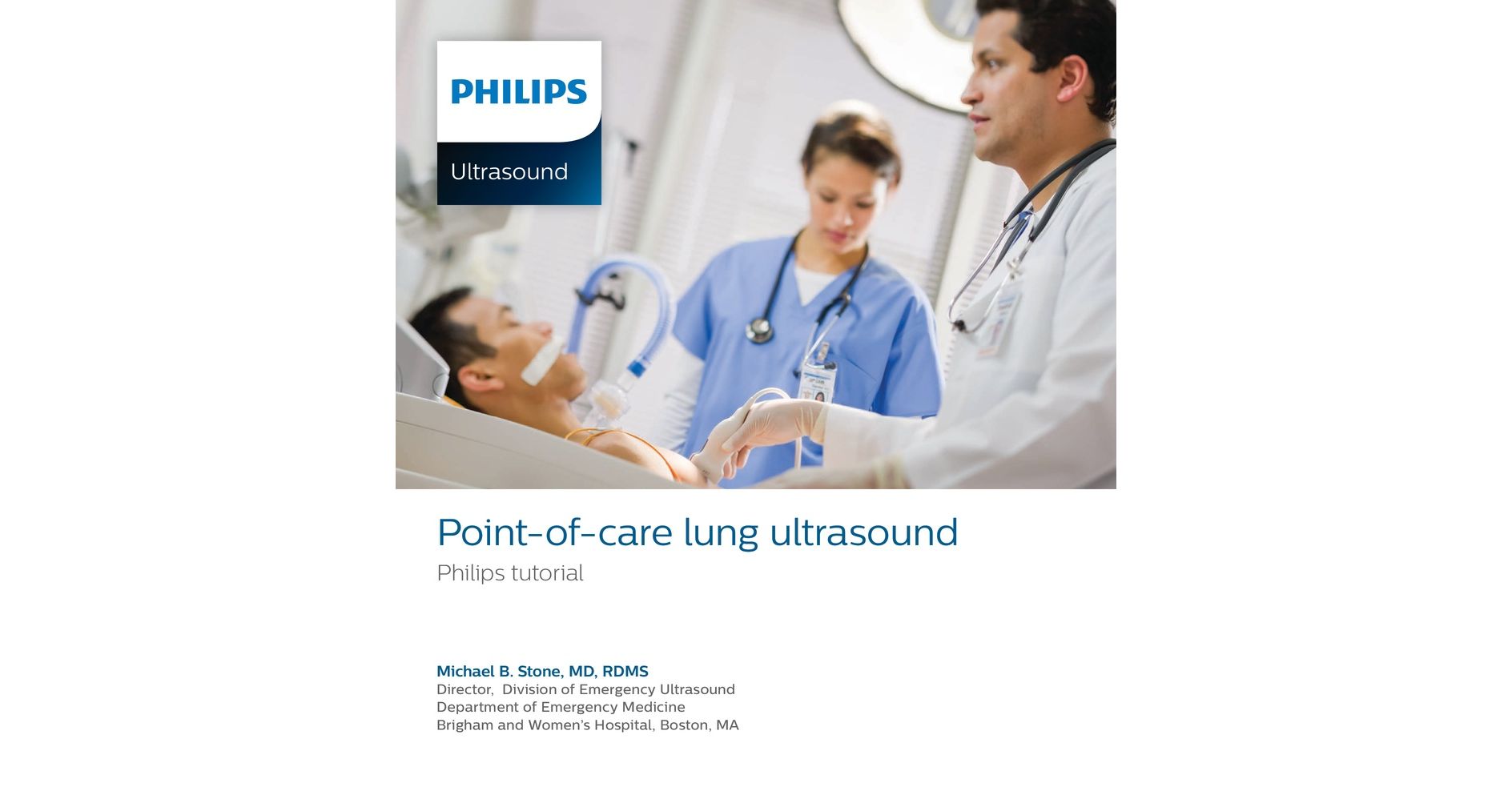 Point-of-care Lung Ultrasound