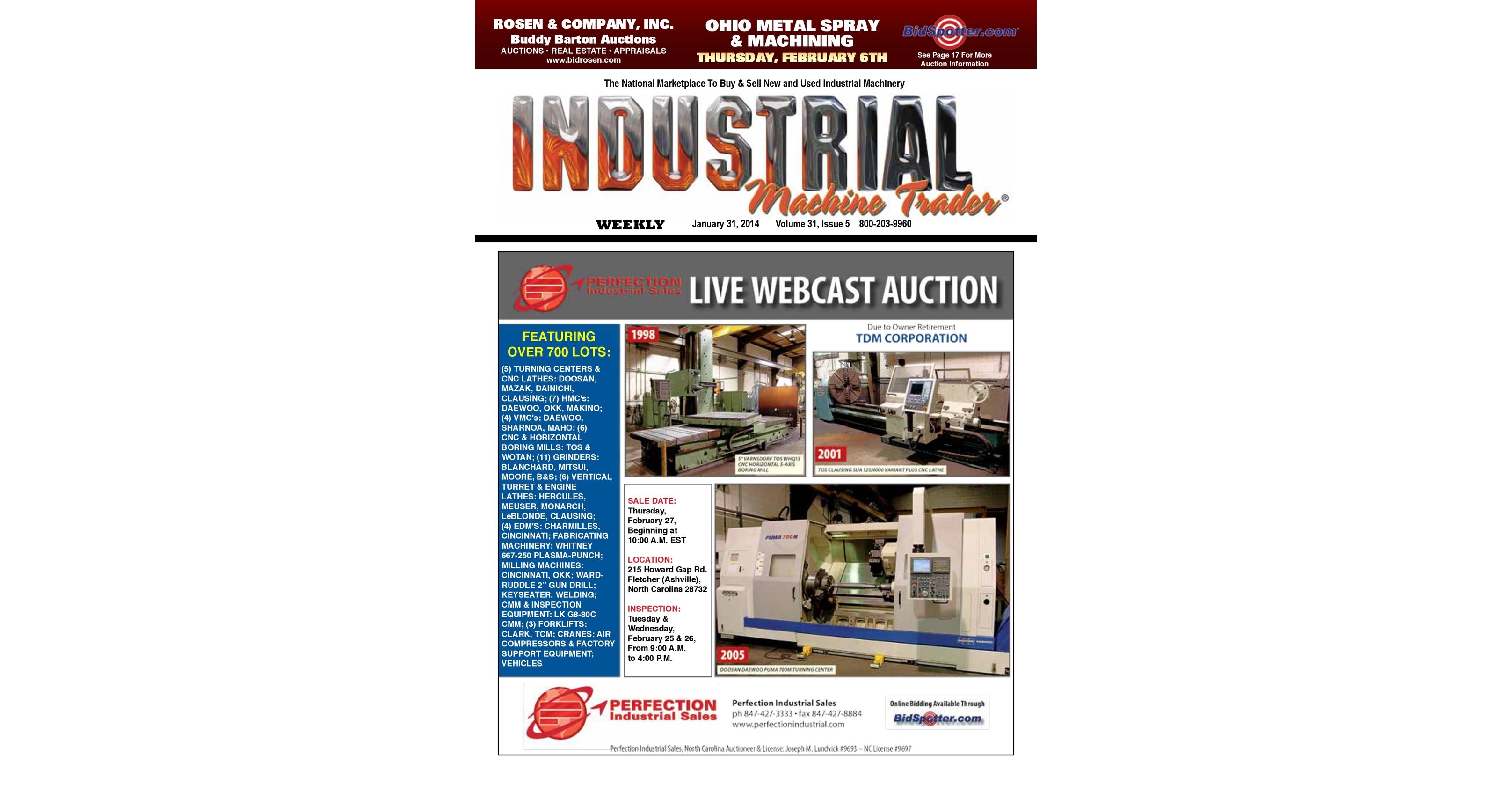 Industrial Machine Trader® January 31, 2014
