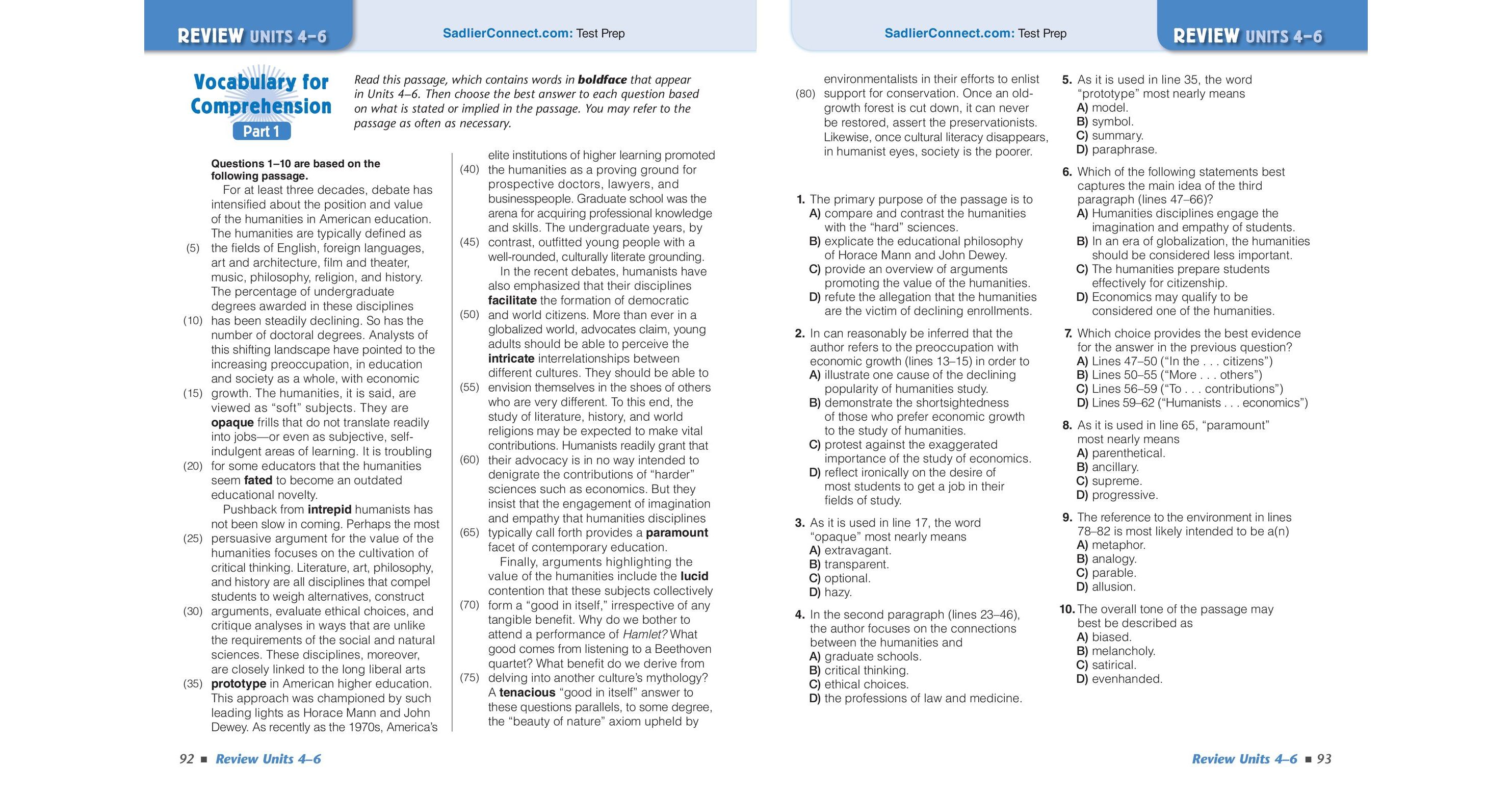 Vocabulary Workshop Achieve, Level D (Grade 9), Student Edition