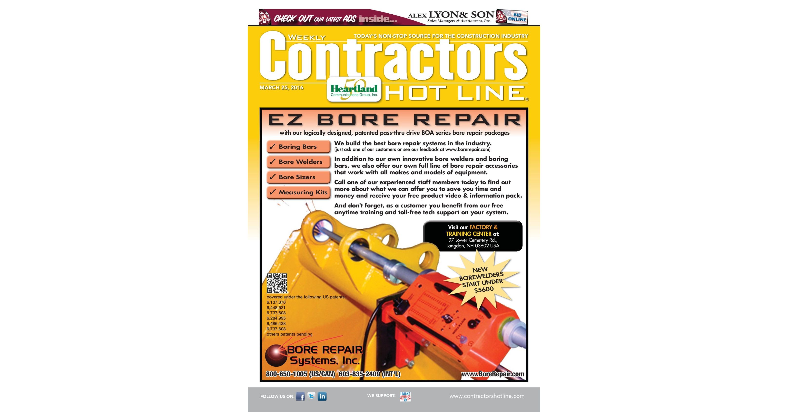 Contractors Hot Line 2016 March 25
