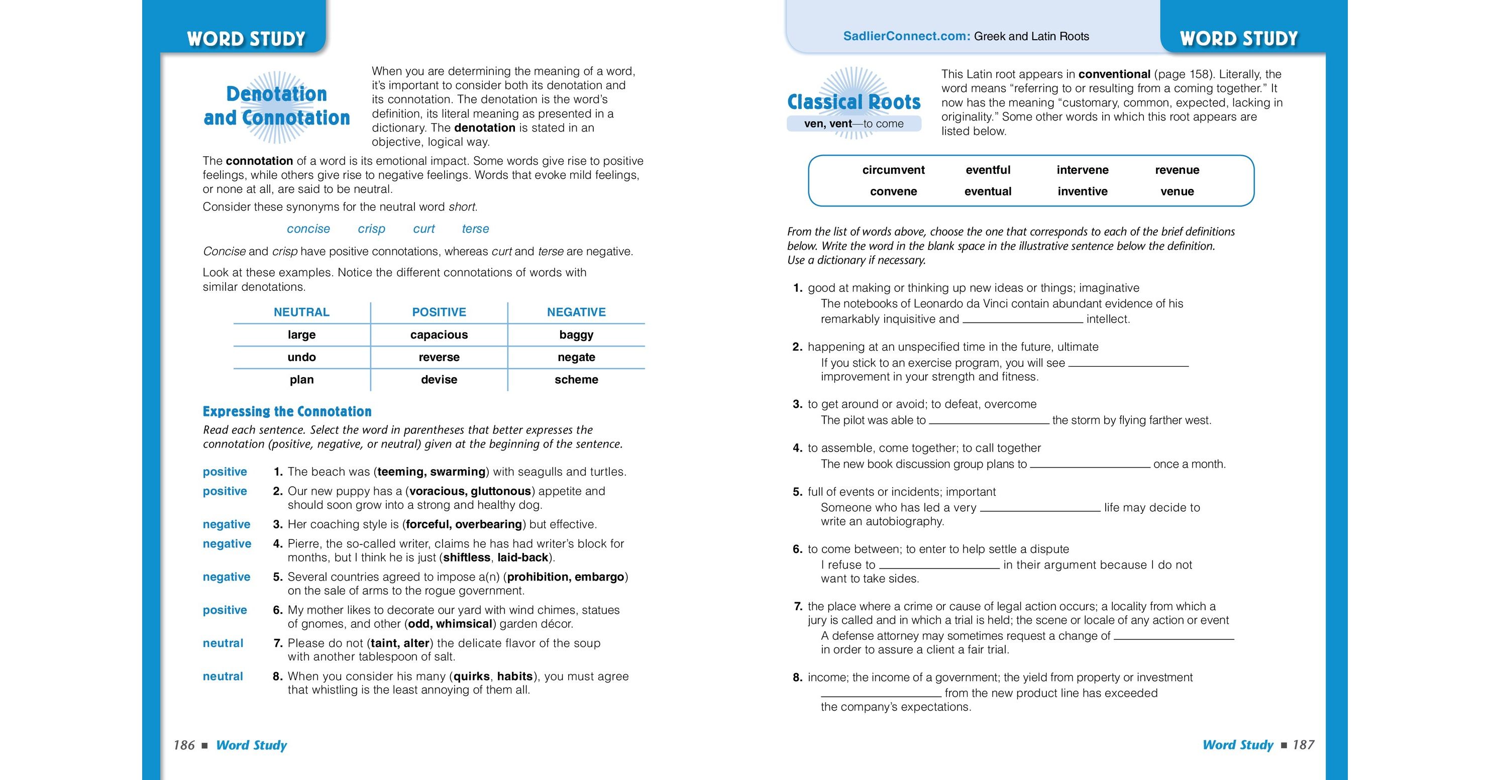 Vocabulary Achieve, Level C (Grade 8), Student Edition