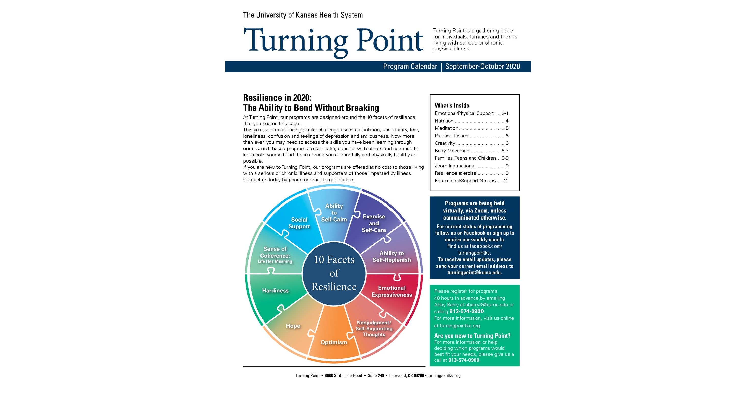 Turning Point Calendar SeptOct 2020 website