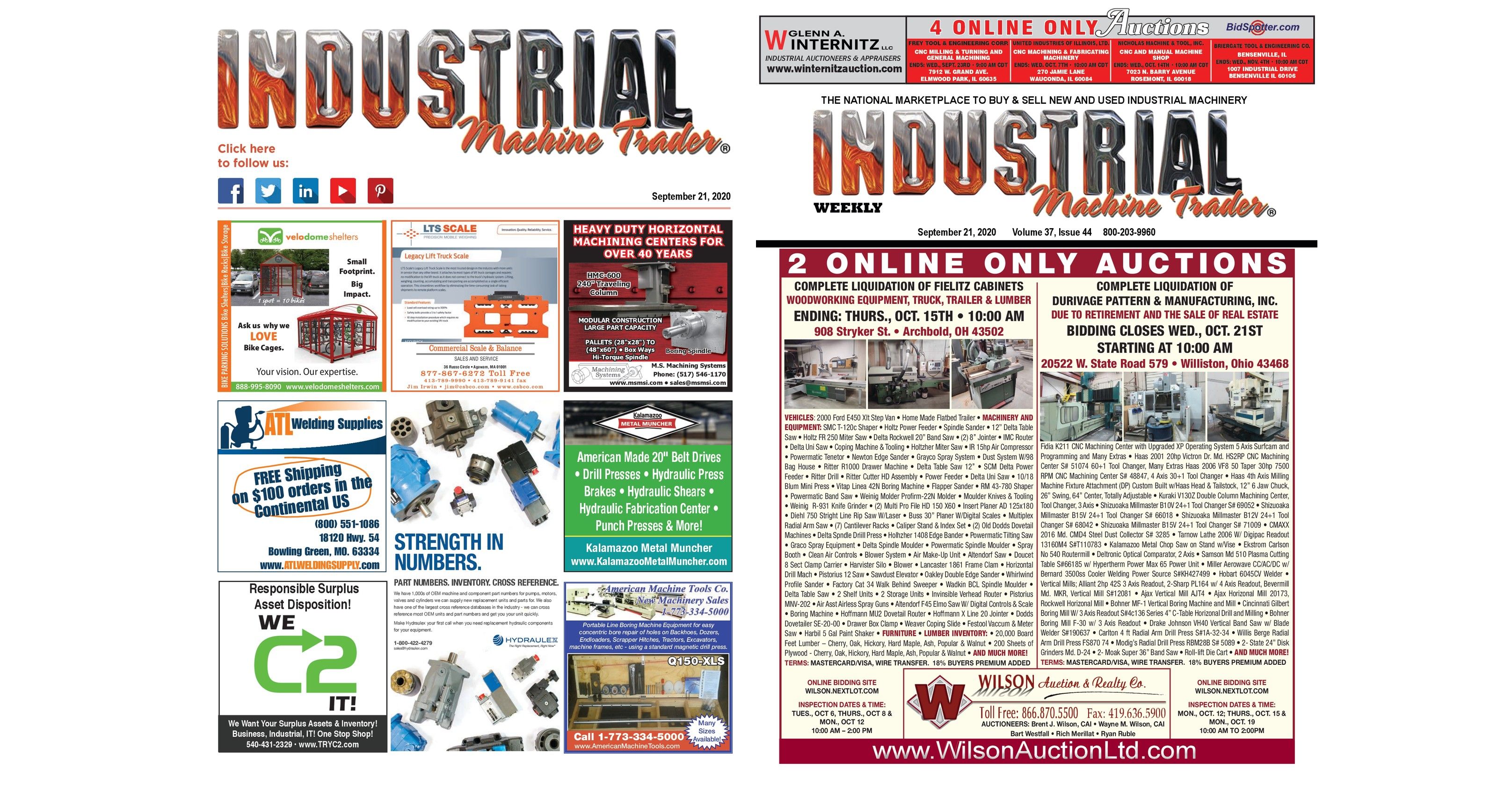 September 21, 2020 Industrial Machine Trader