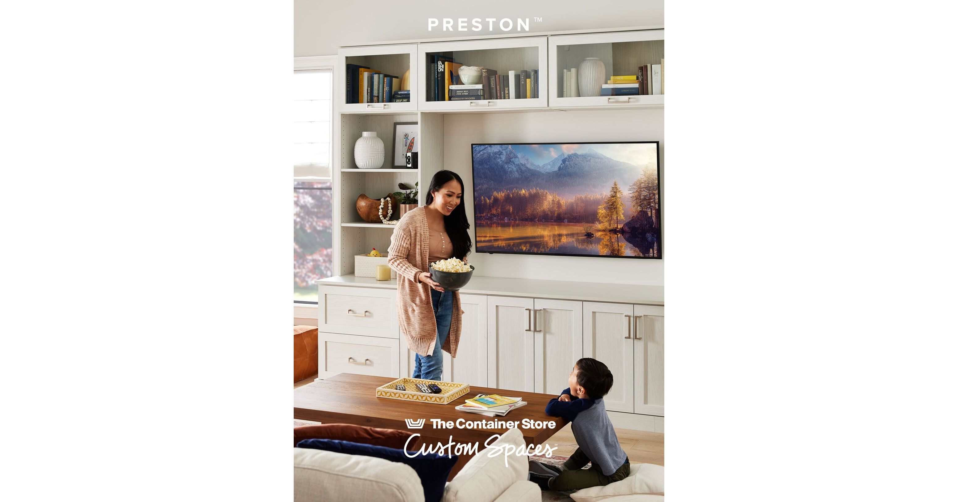 Container store deals tv stand