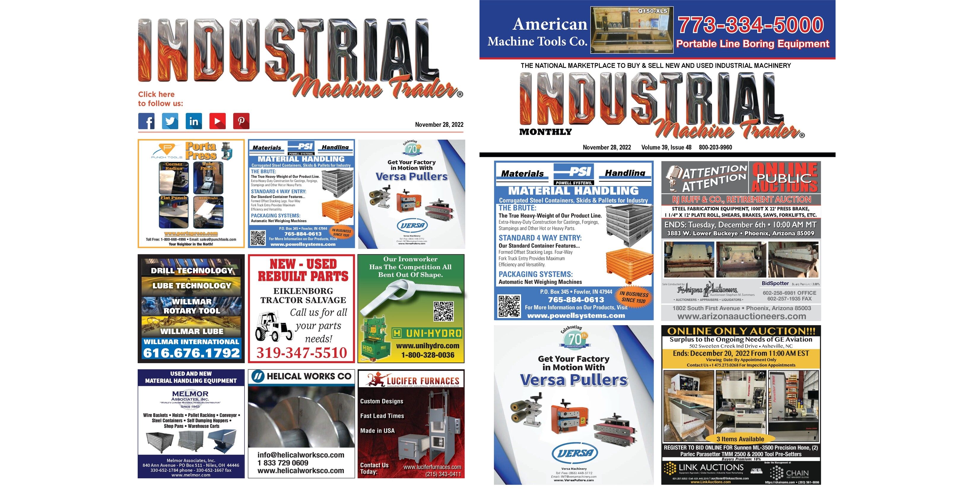 November 28, 2022 Industrial Machine Trader