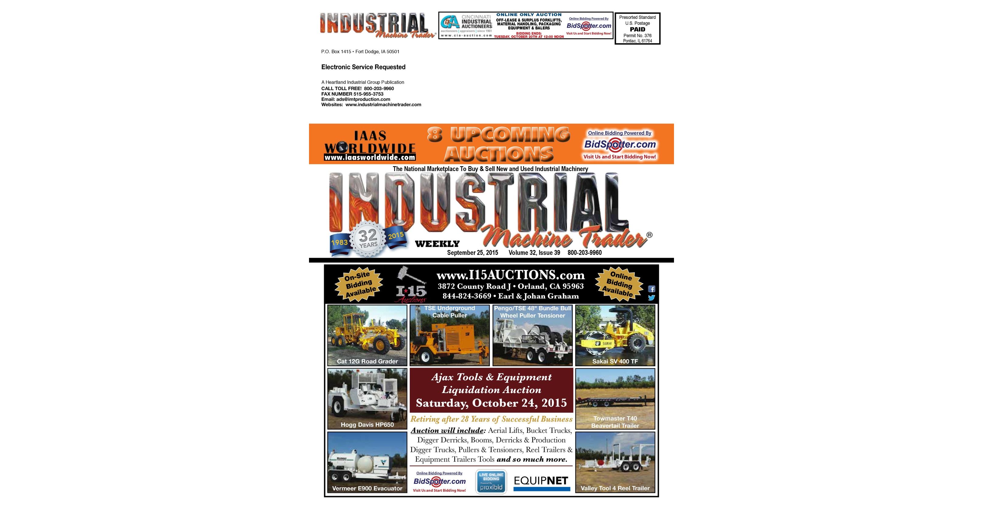 September 25, 2015 Industrial Machine Trader