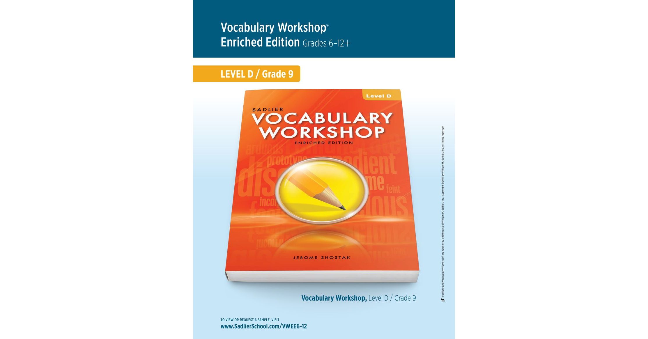 Vocabulary Enriched Edition, Level D (Grade 9), Student Edition