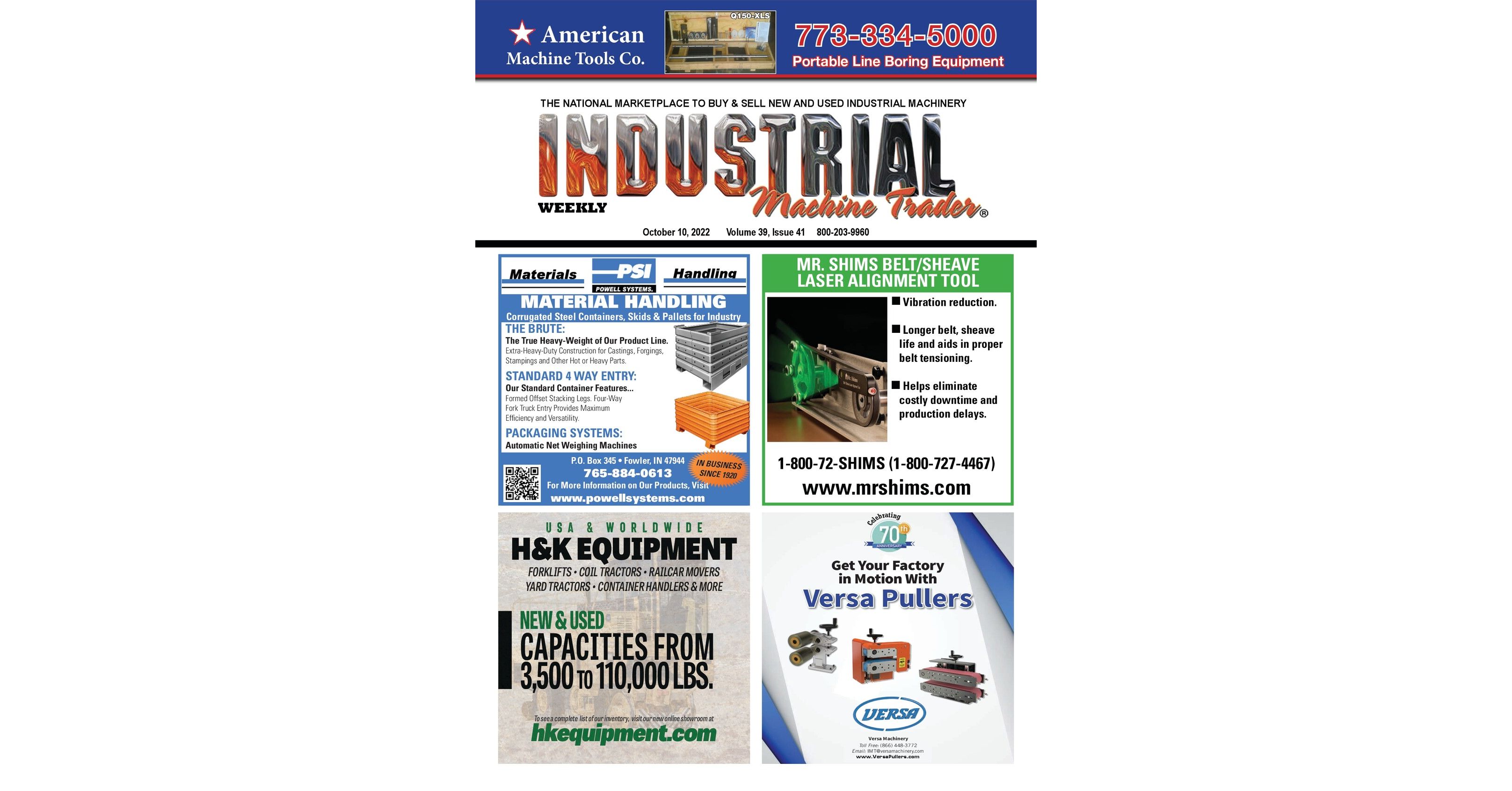 October 10, 2022 Industrial Machine Trader