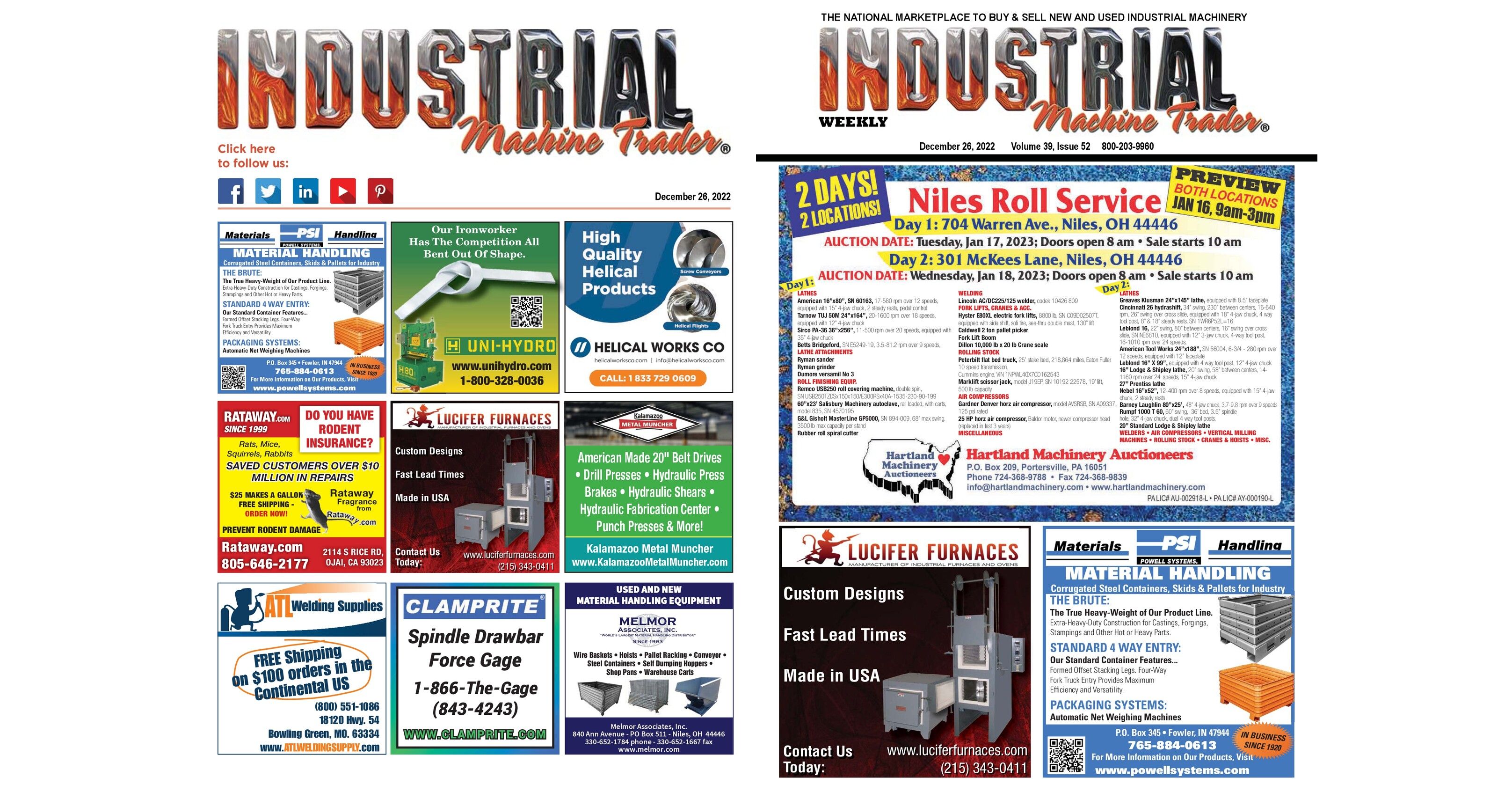 December 26, 2022 Industrial Machine Trader