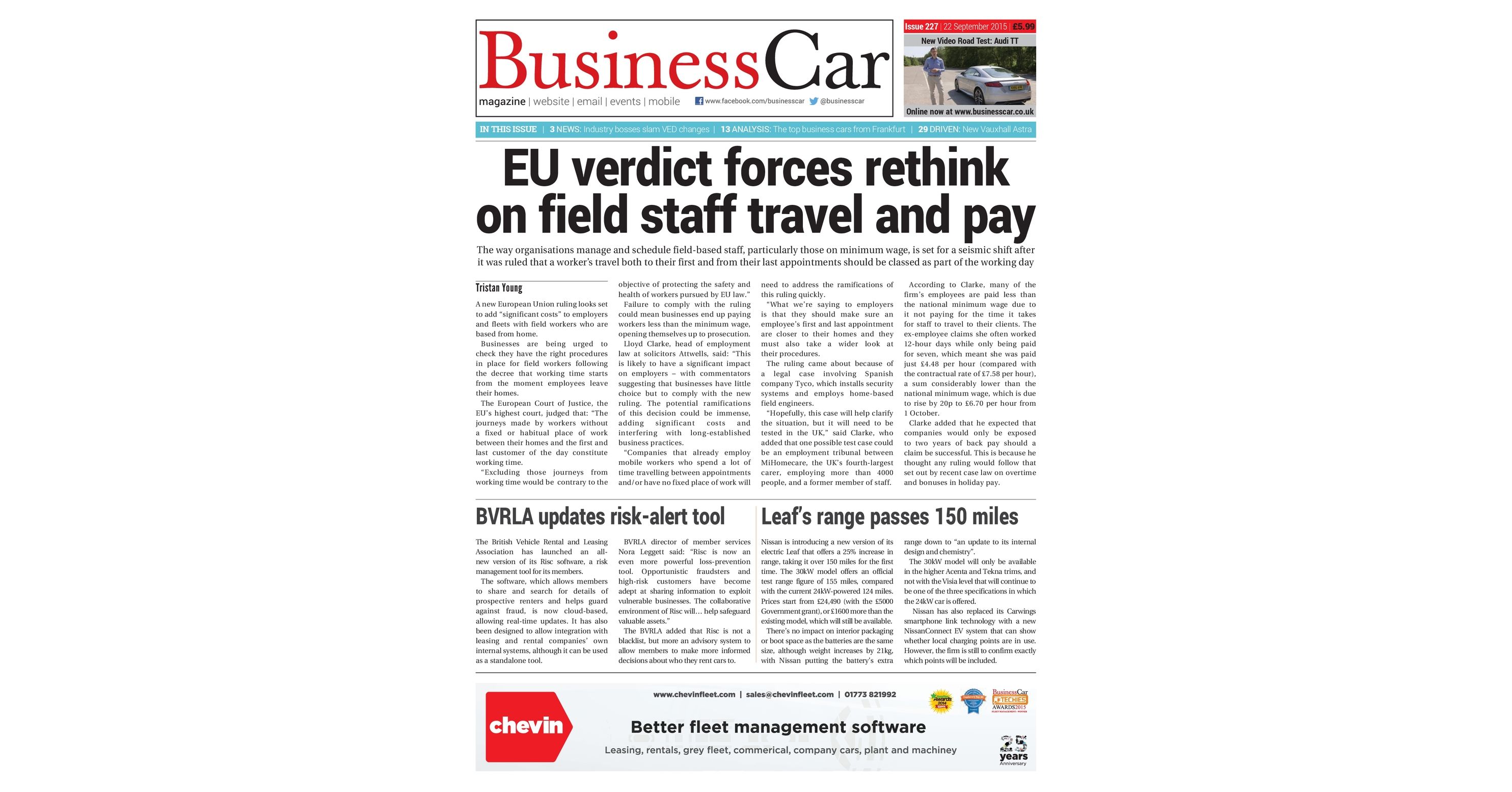 BusinessCar 22 September 2015 Archive