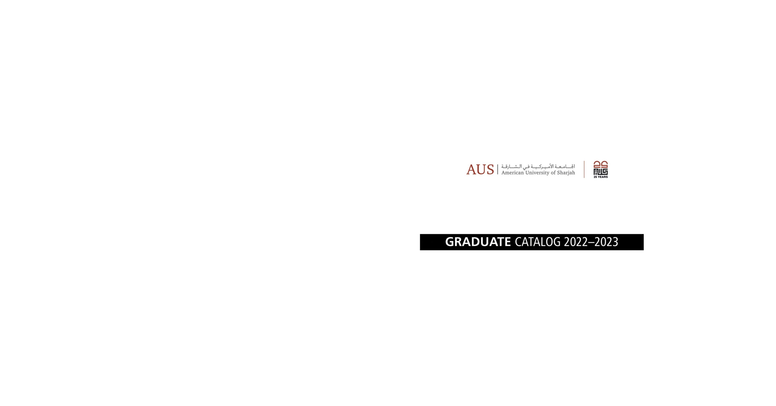 AUS Graduate Catalog 20222023